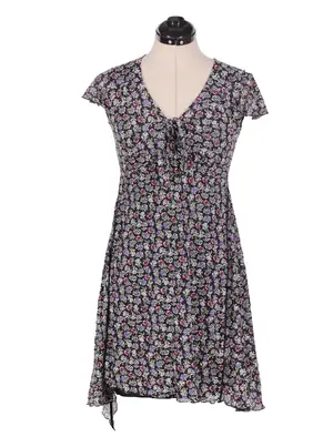 Vestido floral de gasa con forro