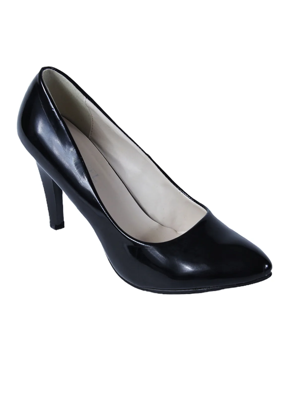 Zapatos de charol negro con taco alto Todopiel